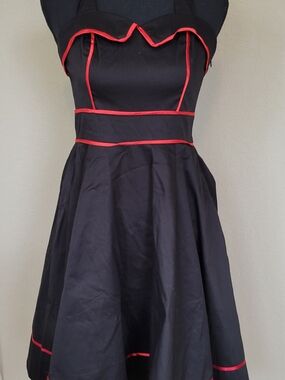 Hearts And Roses Black And Red Dress